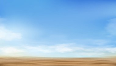 Gökyüzü Mavisi, Bulut Arkaplanı, Yaz arkaplan Horizon Gökyüzü Sabah kumsalda, Güzel deniz manzarası Vector Yaz veya Bahar 'da güneş doğuşu, Panoramik afiş beyaz yumuşacık bulutlu