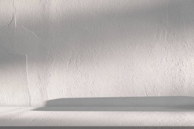 Beyaz Arkaplan. Wall Studio Boş Gri Oda Arkaplanı Işıklı, Masaüstü Yüzey Dokusunda Gölge Bırakıyor, Arka Arkaplan Moda Podyum Tasarımı Bahar Yazı için hazırlanan ürünleri göstermek için 