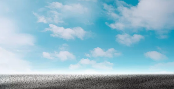 Sky Blue Cloud Background Horizon Summer Sky Gloomy Vivid Cyan — Stok Foto