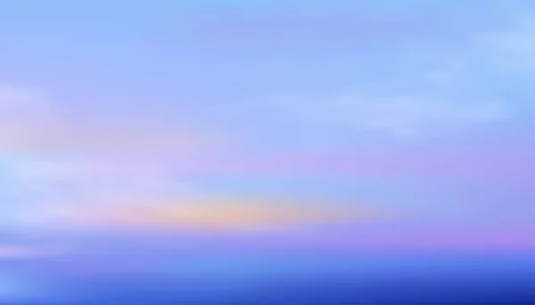 Sky Blue Cloud Background Horizon Spring Clear Sky Morning Beach - Stok Vektor