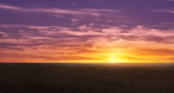 Sunset Sky Cloud Background Horizon Malam Senja Musim Panas Langit — Stok Foto