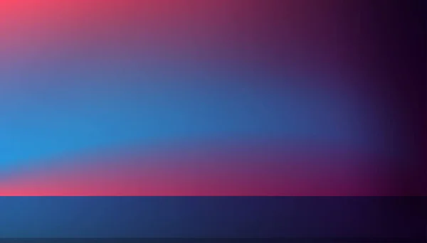 Technologie Achtergrond Leeg Paars Blauw Roze Studio Muurruimte Met Tafel — Stockvector