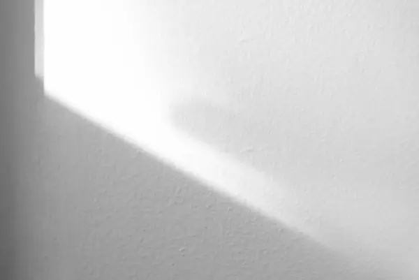 Fundo Estúdio Parede Branco Com Sombra Janela Luz Sobre Textura — Fotografia de Stock