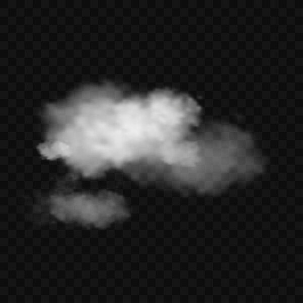 White fluffy clouds isolated,Vector Abstract Soft group of fog or haze,illustration of nature elements for landscape design.