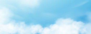 Gökyüzü Mavisi ve Bulut Arkaplanı, Yaz Doğası Manzarası, Güzellik bulutlu açık kış sabahı aydınlık gökyüzü, Horizon ilkbahar gökyüzü çevre gününde canlı Cyan manzarası 