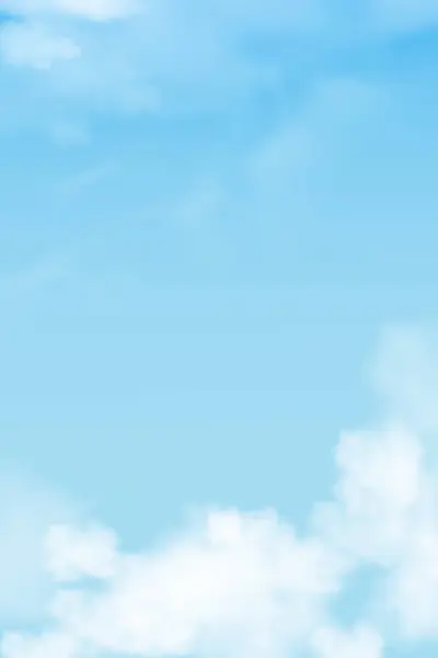Sky Blue Dengan Latar Belakang Awan Vertical Vector Cartoon Sky - Stok Vektor