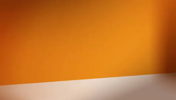 Autumn Orange Background Fall Studio Podium Display Shadow Beige Floor — Stok Vektör