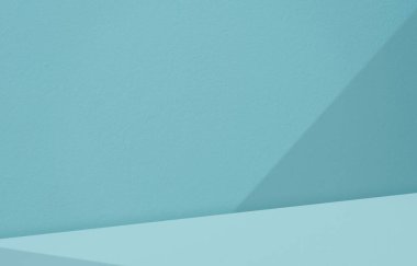 Mavi zemin, Stüdyo Çimento ve Kum Pastel Mavi Boya Stucco Duvarı dokusu, Cyan su boyalı Boş Beton tahıl yüzeyi, Sunmer, Metin ve Ürün İçin Kış Boşluğu Arkaplanı 