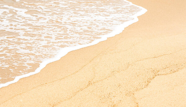 Summer Background Sea Sand Beach Soft Wave Day Summer Seascape Stock Image