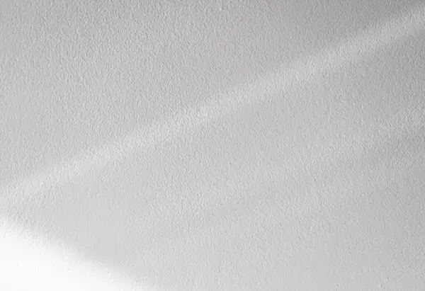 影の葉 軽いセメントの床の表面のテクスチャの背景 ポディウム表示が付いている空の台所部屋 トップ棚棒 バックドロップの具体的な背景 化粧品が付いている白い壁のスタジオ — ストック写真