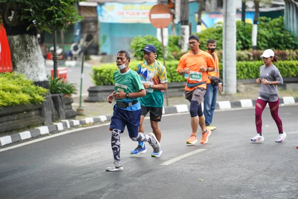 Джок Якарта Індонезія Жовтня 2022 Учасники Які Проходять Вулицями Міста — стокове фото