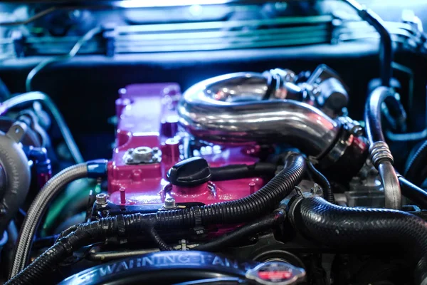 Деталі Автомобільного Двигуна Модифікація Турбодвигуна — стокове фото