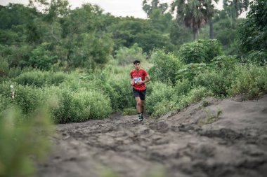 Yogyakarta, Endonezya - 25 Şubat 2024: Sahildeki kumlu yollarda sahil yarışları