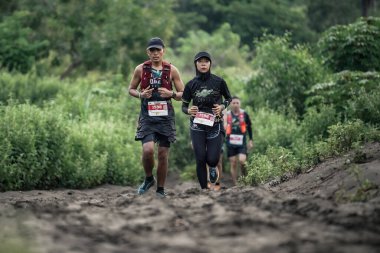 Yogyakarta, Endonezya - 25 Şubat 2024: Sahildeki kumlu yollarda sahil yarışları