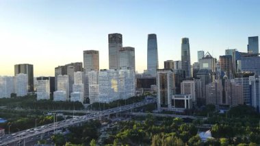 Pekin CBD Skyline Şehir Manzarası