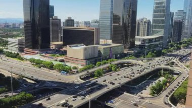 Pekin CBD Skyline Şehir Manzarası