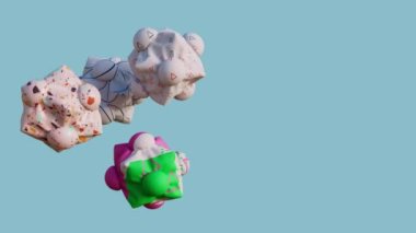 Yumuşak yastıklı soyut arkaplan animasyonu. Parlak pastel renkli arkaplan