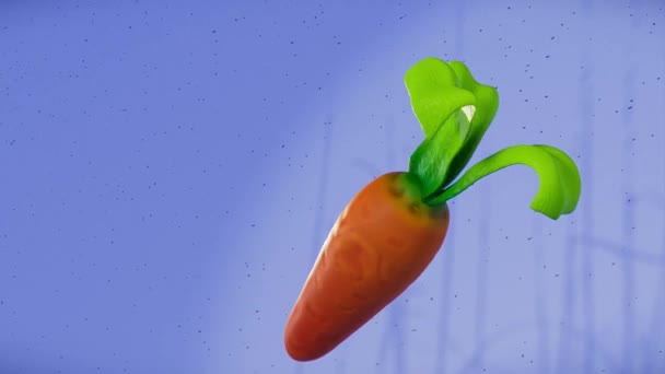 Концепція Здорової Їжі Веганської Дієти Відео Фон Свіжим Вирівнюванням Моркви — стокове відео