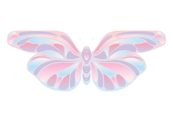 Εικονογράφηση Διάνυσμα Πεταλούδα Art Nouveau Στυλ Σύνθεση Τέχνης Βαθμιδωτή Πεταλούδα — Διανυσματικό Αρχείο