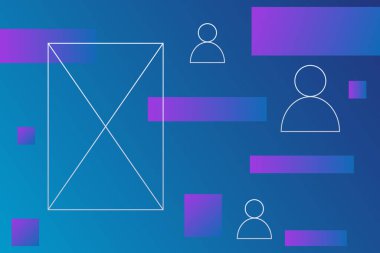 Özet web sayfası veya masaüstü uygulama penceresi. Web geliştirme temalı vektör illüstrasyonu