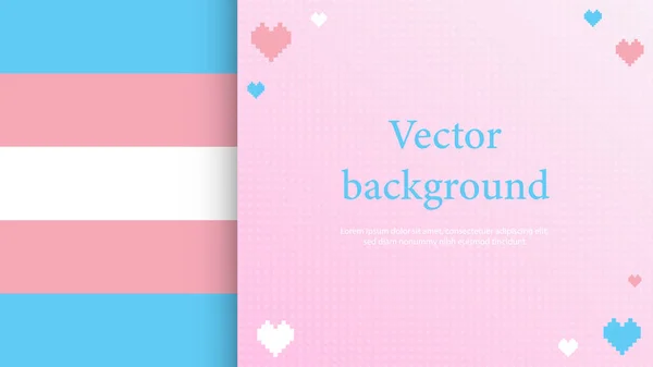 Transgender Flagge Farbigen Hintergrund Mit Platz Für Text Lgbtq Rechte — Stockvektor