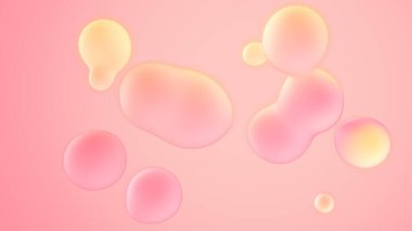Soyut 3D arkaplan. Kürelerin üzerindeki pastel pembe gradyan. Asgari tasarım çizimi. 3d hazırlayıcı