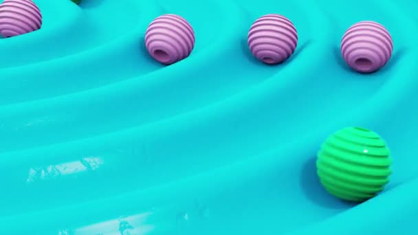 Fondo Moderno Bolas Esferas Rodantes Bucle Animación Para Moda Diseño — Vídeos de Stock