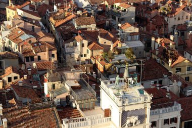 Venice city view. Sunny evening in beautiful Italian city. Romantic holydays destinations concept. 