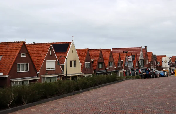 Typowe Domy Starym Mieście Volendam Holandia — Zdjęcie stockowe