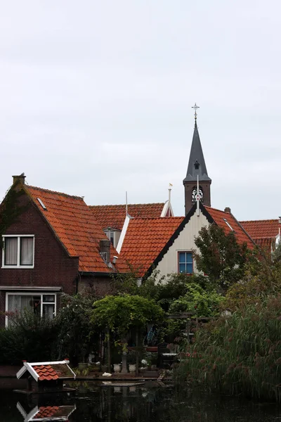 Hollanda Nın Volendam Kentindeki Tipik Evler — Stok fotoğraf