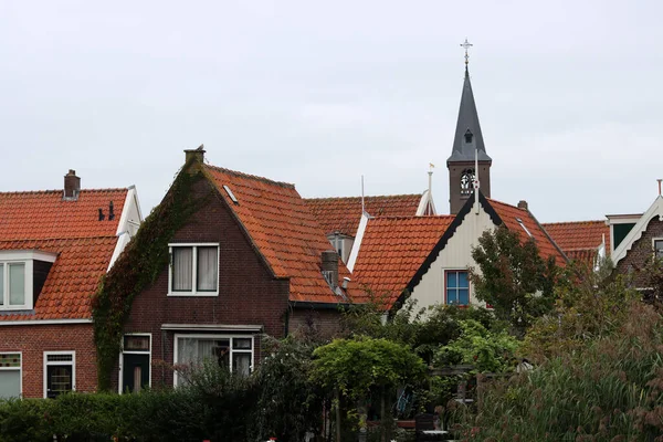 Типові Будинки Старому Місті Волендам Нідерланди — стокове фото