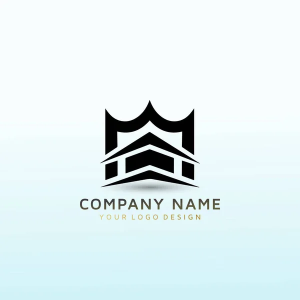 Bir Ipotek Için Tamamlayıcı Operasyonel Logo Logosu — Stok Vektör