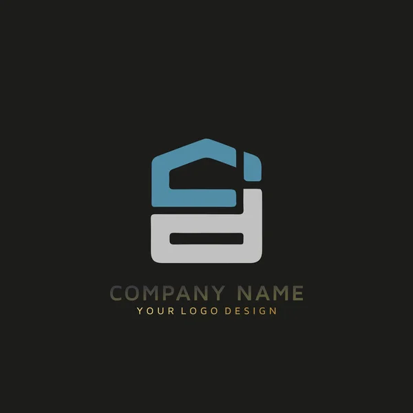 Logo Our Real Estate Developer Builder Business Letter — Stock Vector
