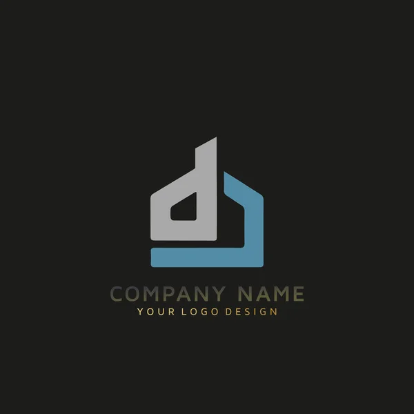 Logo Our Real Estate Developer Builder Business Letter — Stock Vector