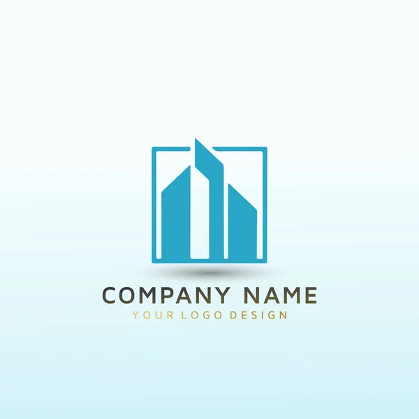 Limpio Logotipo Gran Alcance Para Nuestra Letra Inmobiliaria — Archivo Imágenes Vectoriales