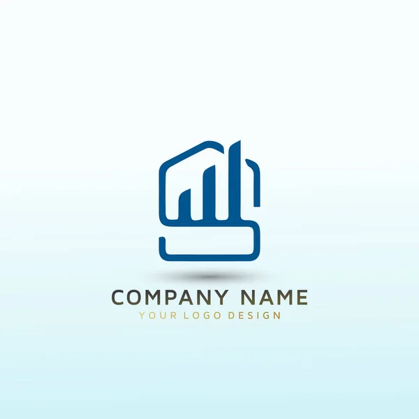 Logotipo Fundo Investimento Imobiliário — Vetor de Stock