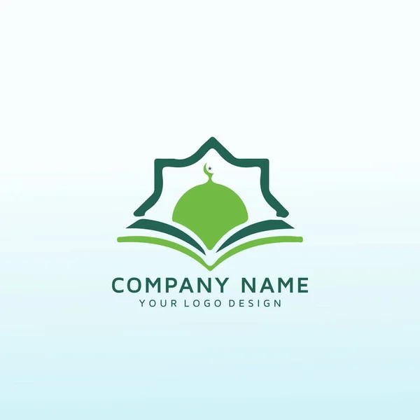 Logotipo Vetor Escola Islâmica Moderna — Vetor de Stock
