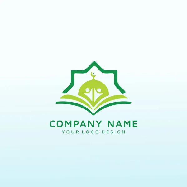 Nowoczesne Logo Wektora Szkoły Islamskiej — Wektor stockowy