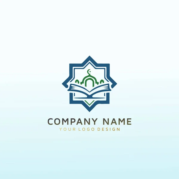 Moderní Islámské Školní Vektorové Logo — Stockový vektor