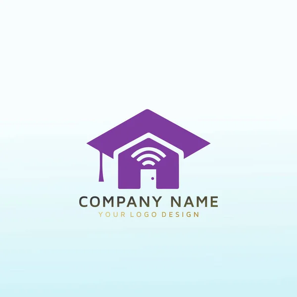 Inteligente Casa Vetor Logotipo Design Letra — Vetor de Stock