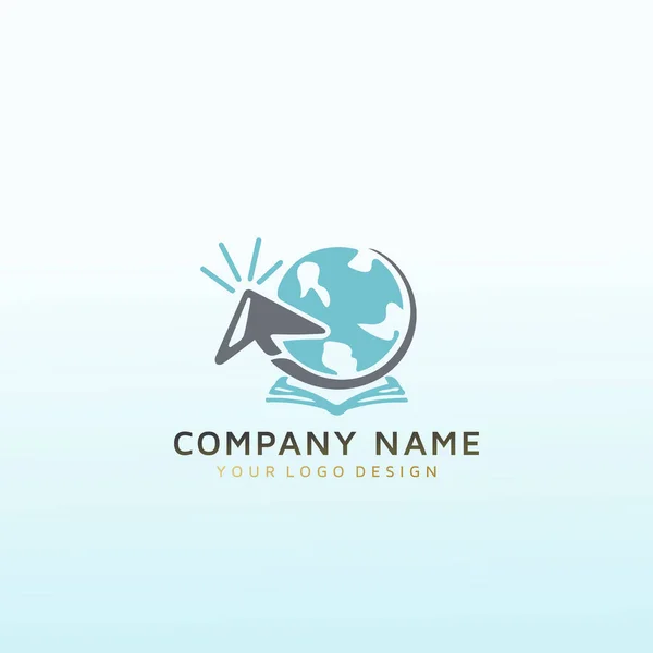 Logotypdesign För Onlinekurser — Stock vektor