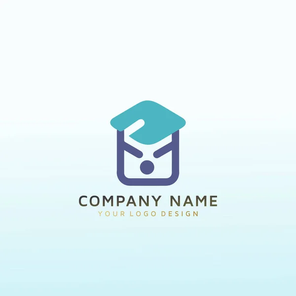 Inteligente Casa Vetor Logotipo Design Letra — Vetor de Stock