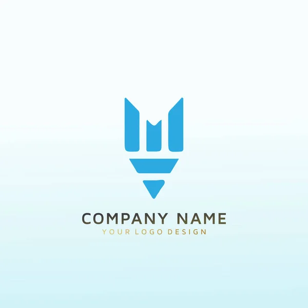 Logotipo Que Encarna Letra — Vetor de Stock