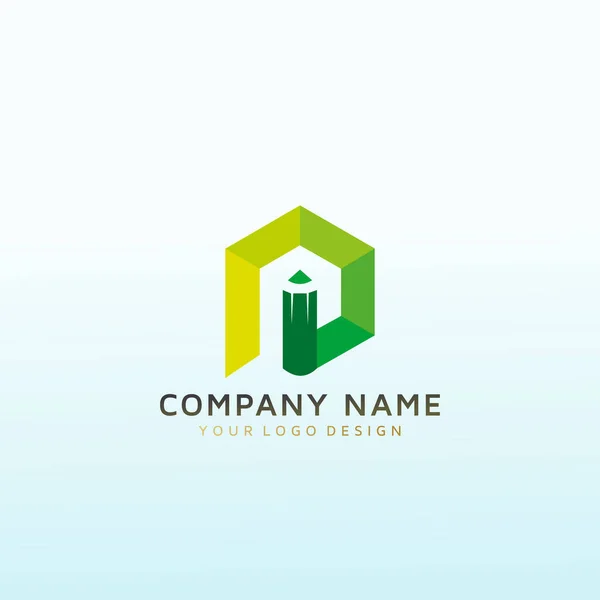 Letra Educação Vetor Logotipo Design —  Vetores de Stock