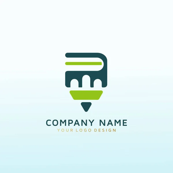 Projetar Logotipo Para Uma Inicialização Tecnologia Educação —  Vetores de Stock
