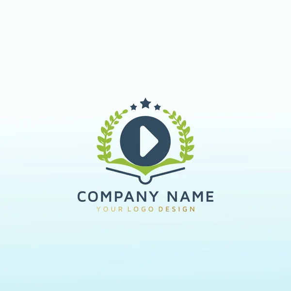 Diseñar Logotipo Para Una Empresa Tecnología Educación — Vector de stock