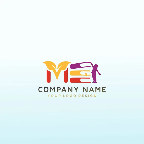 Logo Making Education Fun Educación Real Educación Relevante — Vector de stock