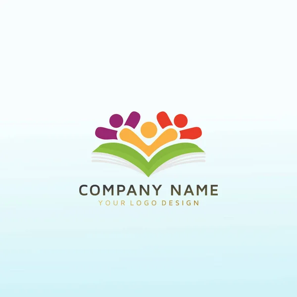 Logotipo Para Tornar Educação Divertida Educação Real Educação Relevante — Vetor de Stock