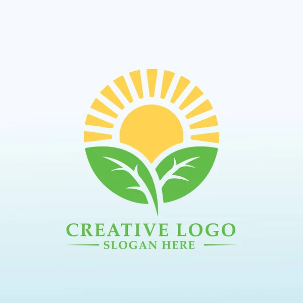 Granja Necesita Gran Logotipo Para Vender Gran Comida — Archivo Imágenes Vectoriales
