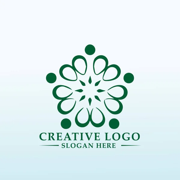 インダストリアルヘンプ会社のロゴ — ストックベクタ